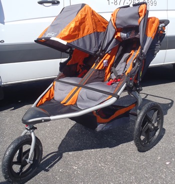 bob double stroller orange